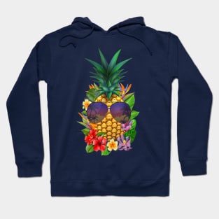 Hawaii Pineapple Aloha Flower Beach Hoodie